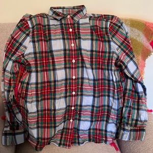 NWT Lands End Plaid Flannel Shirt